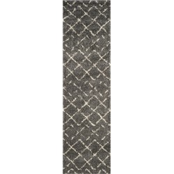 Safavieh Shaggy Indoor Woven Area Rug, Arizona Shag Collection, ASG743, in Brown & Ivory, 69 X 244 cm