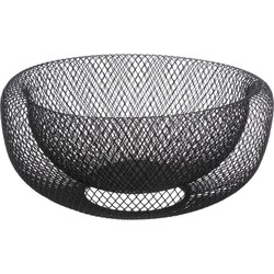 Fruitmand Opbergmand Mesh - Zwart - Ø 27cm