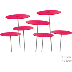 7 stuks! Zonnevangers Rood-Roze (kleur fuchsia) medium 120x15 cm Cazador Del Sol