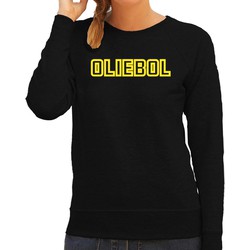 Bellatio Decorations Foute Kersttrui/sweater voor dames - oliebol - geel - oliebollen - nieuwjaar M - kerst truien