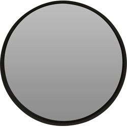 Ronde wandspiegel zwart hout 40 cm - Spiegels