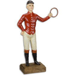 A CAST IRON "CAVALIER SPIRIT" STYLE HITCHING POST