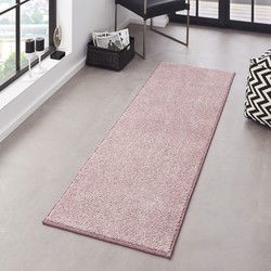 Loper Laagpolig Velours Vloerkleed - Designer Pure - Roze - 80x400 cm