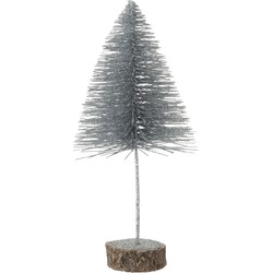 Kerstboom | Kunststof | Zilver | 14x14x (h)29.5 Cm