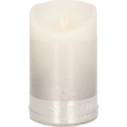 1x Luxe LED kaarsen zilver met wit 12,5 cm - LED kaarsen