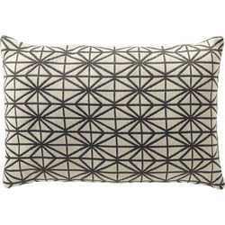 Dutch Decor NISA - Buitenkussen 40x60 cm - waterafstotend en uv-bestendig - Charcoal Gray - antraciet - Dutch Decor