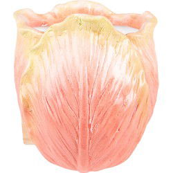 Clayre & Eef Bloempot  12x8x15 cm Oranje Keramiek