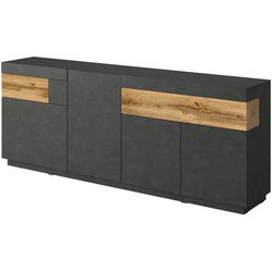 Meubella - Dressoir Sublime - Grijs - Eiken - 219 cm