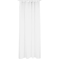 5Five Douchegordijn - wit - polyester - 180 x 200 cm - inclusief ringen - Douchegordijnen