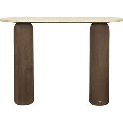 PTMD Bijzettafel Liora - 106x33x80 cm - Hout - Bruin