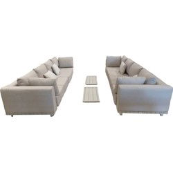 Vallon loungeset salix 360x100 cm inclusief flax beige kussens AW