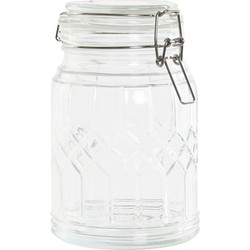 Voorraadpot/weckpot 710 ml glas met metalen beugelsluiting - Weckpotten