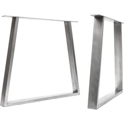 The Hairpin Leg Co. - Trapezium frame - Industriële poten - Tafel - H71xW78cm - Brede tafelpoten - Transparante coating