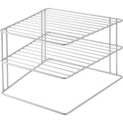 Metaltex Space Line Bordenrek 2 Etages 25x25x19 cm Zilver