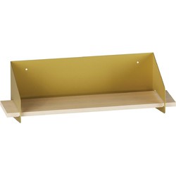 Wandplank met massief grenen plank en metaal L60 cm - WREN
