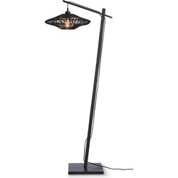 Vloerlamp Zanzibar - Bamboe Zwart - 63x40x150cm