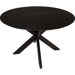 Eettafel Rond 120cm - Zwart Mangohout - Tafel Romeo