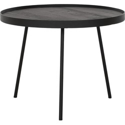 DTP Home Coffee table Saturnus medium BLACK,37xØ50 cm, recycled teakwood