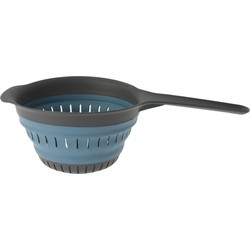 Excellent Houseware opvouwbaar vergiet - zwart/blauw - 37 x 19 cm - Vergieten