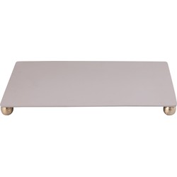 PTMD Plateau Uchizi - 55x35x5 cm - Aluminium - Creme