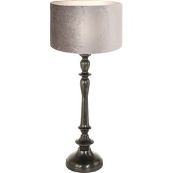 Anne Lighting tafellamp Bois - zwart - hout - 30 cm - E27 fitting - 3767ZW