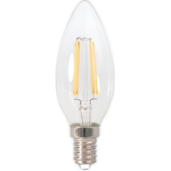 3 stuks - LED volglas Filament Kaarslamp 240V 3,5W 350lm E14 B35, Helder 2700K CRI80 Dimbaar