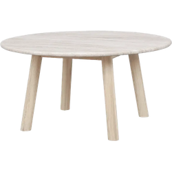 Taransay houten salontafel whitewash - Ø90 cm