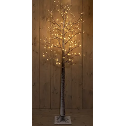 Led Birch Tree Brown With Snow 204L/200Cm Led Classic Warm -