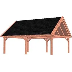 Trendhout douglas overkapping zadeldak XXL, 785 x 700 cm