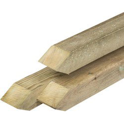 Paal Midden-Europees grenen 6,8x6,8x150 cm Tuindeco