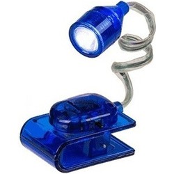 Blauw lees lampje op klem 4 cm - Klemlampen