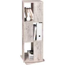 Draaibare Boekenkast 3 Compartimenten H108 cm - Tower