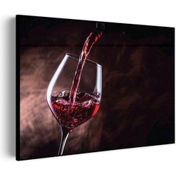 Muurwerken Akoestisch Schilderij - Glas Rode wijn 02 - Geluidsdempend Wandpaneel - Wanddecoratie - Geluidsisolatie - BASIC (AW 0.65) XXL (150x107)