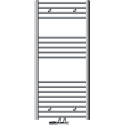 Badkamerradiator Sahara 600 x 1200 mm Chroom recht + midden aansluiting