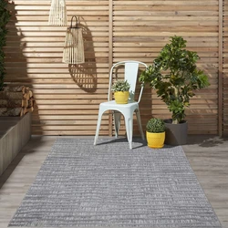 Caprenia Buitenkleed Donkergrijs vloerkleed - Indoor & Outdoor - 120 X 120 Rond CM