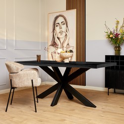 Starfurn Eettafel Denver Black | 200 cm | Rechthoek