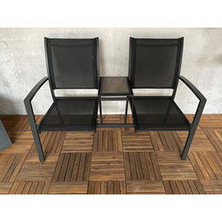 Sens-Line - Marseille tete-a-tete - 131x70x94cm - Staal