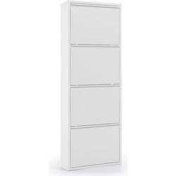 Kave Home - Schoenenrek Ode 50 x 136 cm 4 deuren wit