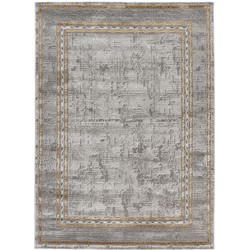 Tapijtenloods Fashion Classic - Laagpolig Vloerkleed - Design Tapijt - Grijs Goud- 160x230 CM