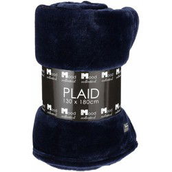 In The Mood Fleece deken/plaid - navy blauw - 130 x 180 cm - Plaids