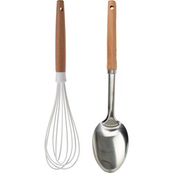 Excellent Houseware 2-delige keukengerei set - garde van 30 cm/opscheplepel 32 cm - Keuken gardes