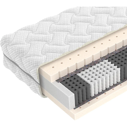 Vita Lux matras 80 x 220 - Clima natuurlatex matras - Pocketvering- 23cm dik - Ergonomisch - Antibacterieel - Wasbare hoes