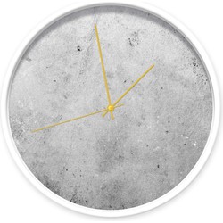 Klok beton 002 - Wit / goud