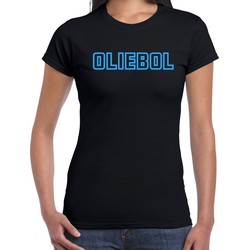 Bellatio Decorations Fout kersttrui t-shirt voor dames - oliebol - blauw - oliebollen - nieuwjaar 2XL - kerst t-shirts