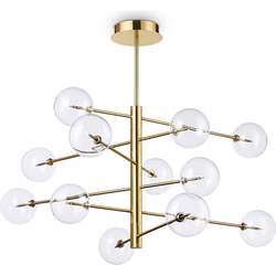 Ideal Lux Equinoxe - Moderne Hanglamp - Metaal - G4 - Messing - Stijlvol Design