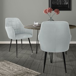 2 x eetkamerstoelen grijs