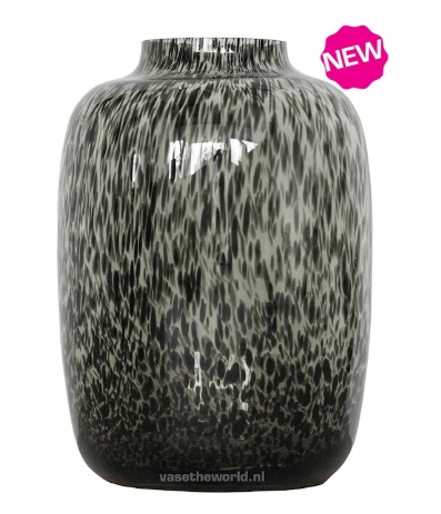 Vase the World Kara grey cheetah Ø25 x H35 cm - 
