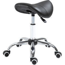 Ergonomische Zadelkruk Kunstleer Amazonekruk in Hoogte Verstelbaar 49-61 cm - Zwart