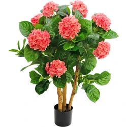 Hoyz Greenery - Kunstplant Hortensia 85 cm roze