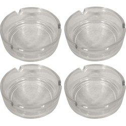 4x Basic asbak van glas 11 cm - Asbakken